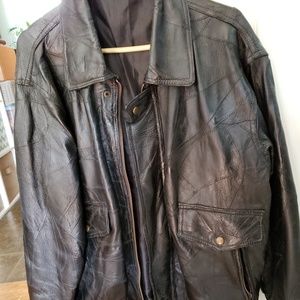 Leather motorcycle jacket men woman